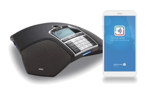 8135s conferencing phone with the ALE unite app