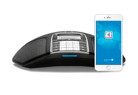 8135s conferencing phone with the ALE unite app