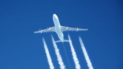 plane in the sky