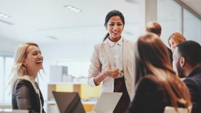 A government digital workplace of the future ― today main blog image a man and a woman talking