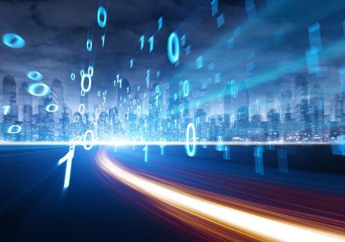 Absract image of high-speed data for blog post