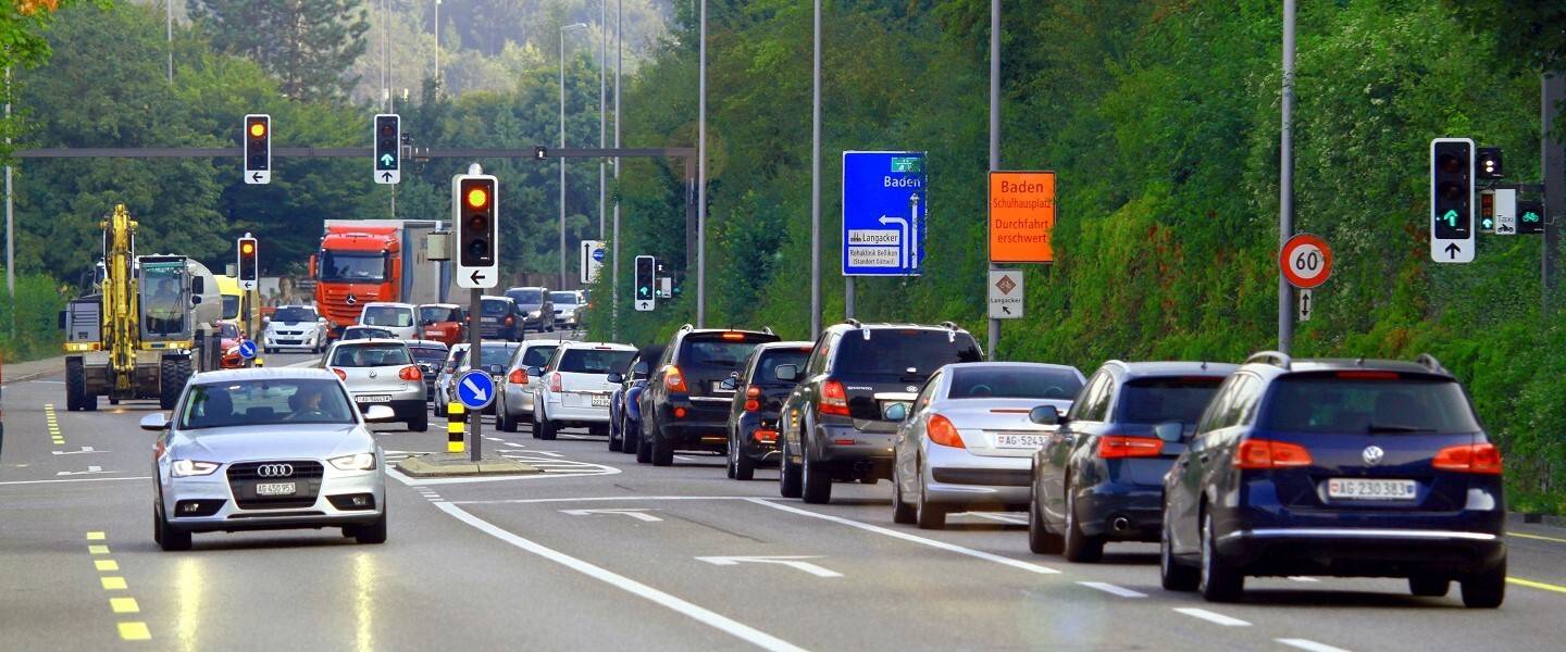 Cars on a highway