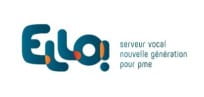 a ello text that is the logo for this product