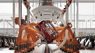 Automation in manufacturing factory