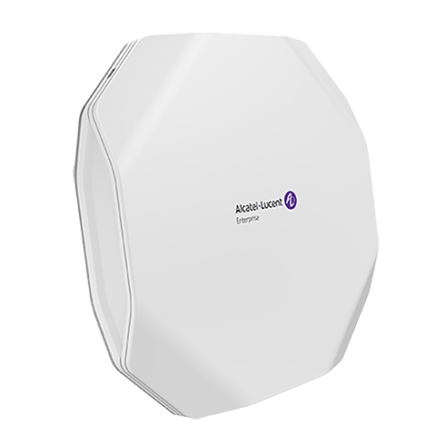 Alcatel-Lucent OmniAccess Stellar AP1431 a white round object with a blue circle on the side