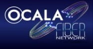 Ocala Fiber Network city logo text, logo, company name