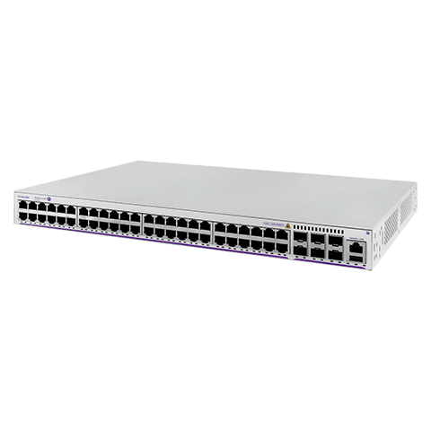 OmniSwith 2360 P48x product image, left view a white and black electronic device