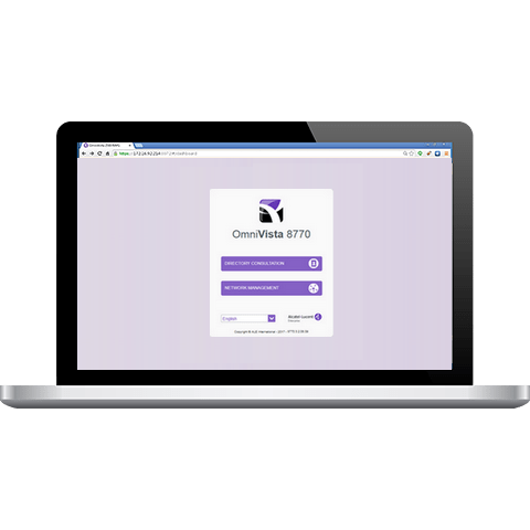 OmniVista 8770 Network Management System. Web client homepage OmniVista 8770 Network Management System. Web client homepage