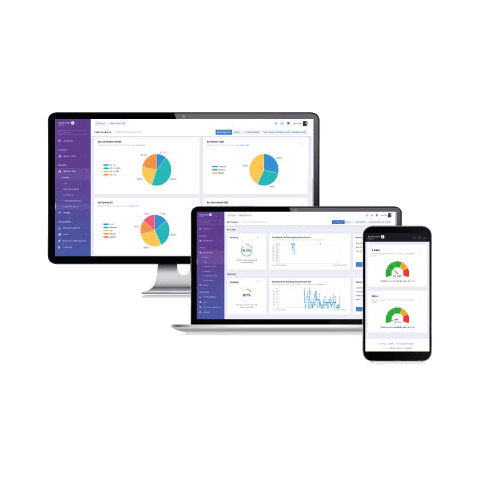 a few computer screens