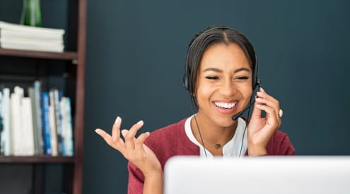 a woman talking on the phone