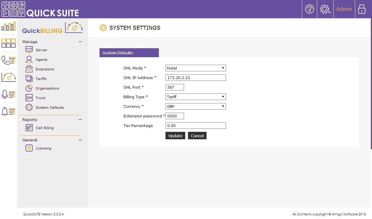 Amigo Quick Billing screen 1