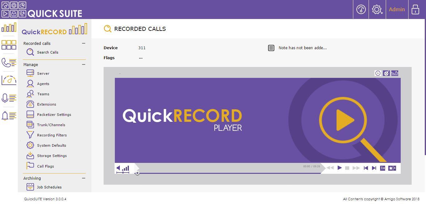 Amigo QuickRecord screen1