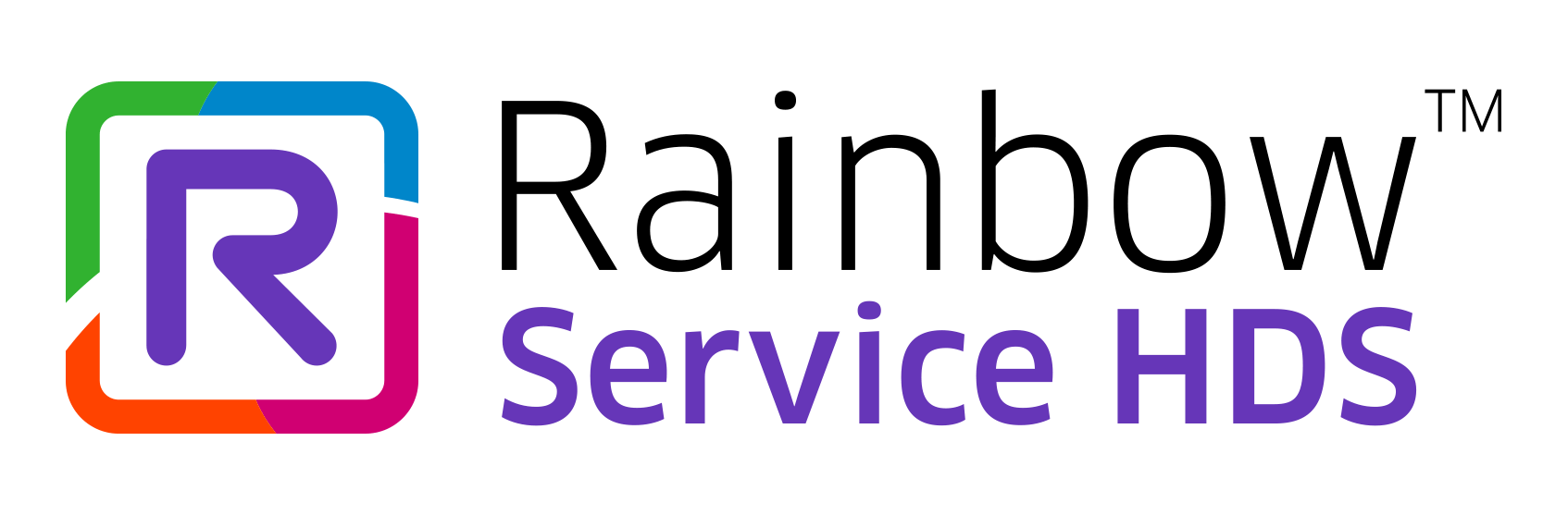 Rainbow Service HDS (purple) logo FR Rainbow Service HDS (purple) logo FR