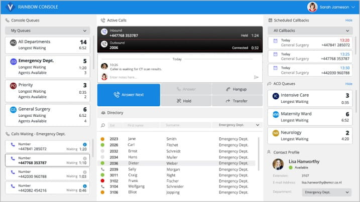 Rainbow console in Vurella vSuite solution